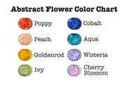 flower pendants with cremation ash color chart